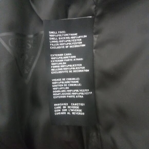 GUESS | Metallic Gold Hooded Puffer Winter Fall Jacket Quilted Snow Coat XS - Picture 13 of 16